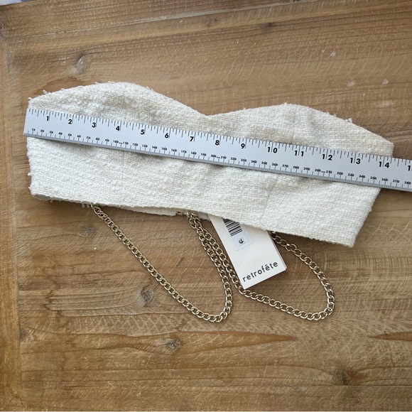 Retrofete Loris Tweed Bralette in White - Picture 6 of 7